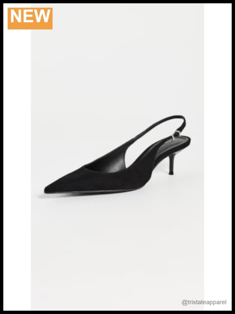 SCHUTZ Paola Mid Slingback Suede Stiletto Pointed Toe Pump - Picture 2 of 3